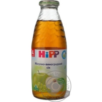 Juice Hipp apple-grapes sugar-free for 4+ months babies 500ml glass bottle Hungary - buy, prices for - photo 18