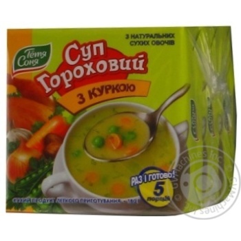 Суп Тетя Соня гороховий з куркою 180г купити, ціни на МегаМаркет - фото 1