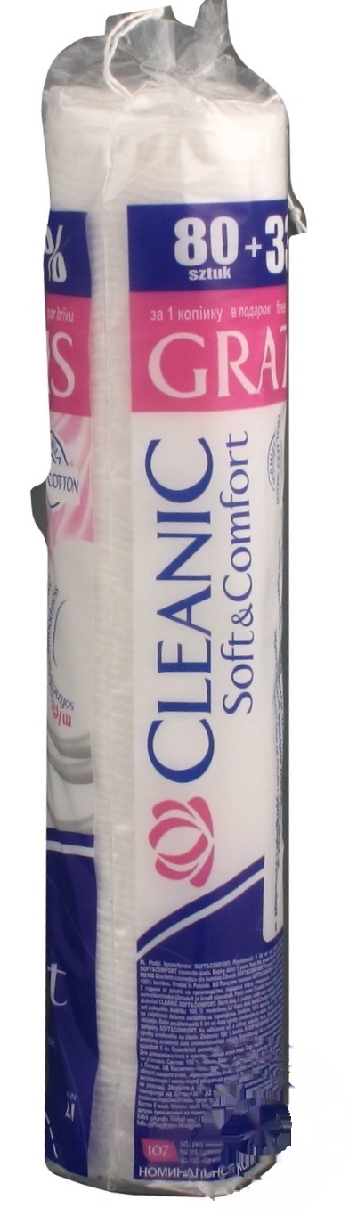 

Ватные диски Cleanic Soft&Comfort 80+26шт