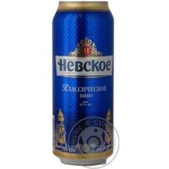 Pasteurized lager Nevskoe Classic can 4.7%alc 500ml Russia Pasteurized lager Nevskoe Classic can 4.7%alc 500ml Russia - buy, prices for - photo 18