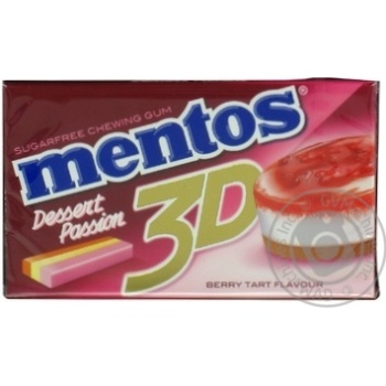 Гумка жувальна Mentos 3D Berry Tart 16г - купити, ціни на NOVUS - фото 1