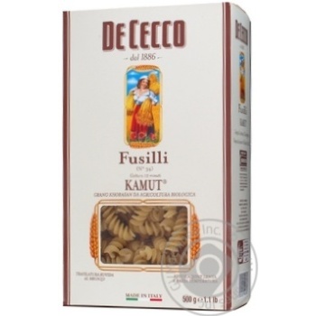 Макарони De Cecco Fusilli Kamut №34 500г - купить, цены на - фото 2