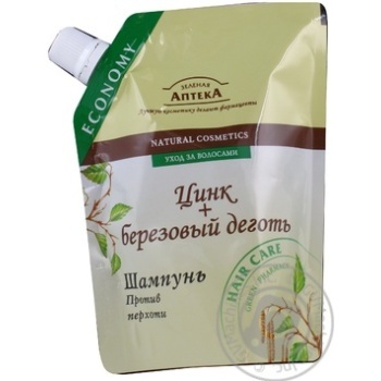Шампунь Зелена аптека Цинк та березовий діготь 200мл - купить, цены на - фото 1