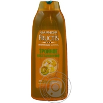 Шампунь Garnier Fructis Потрійне Відновленні для пошкодженого таослабленого волосся 400мл - купить, цены на - фото 7