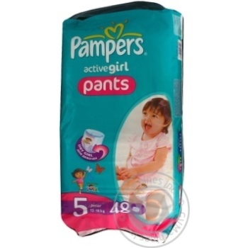 Подгузники-трусики Pampers Active Girl Junior 12-18 кг для девочек Джамбо 48шт Подгузники-трусики Pampers Active Girl Junior 12-18 кг для девочек Джамбо 48шт - купить, цены на - фото 5