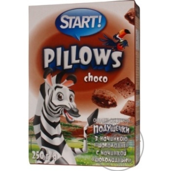 Start! Breakfast Cereals Pillows with Chocolate Filling 250g - buy, prices for - photo 1