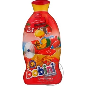 Shampoo Bobini strawberries with cream for children 400ml Poland - buy, prices for MegaMarket - photo 1