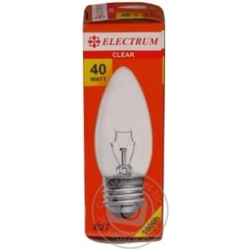 Лампочка ELECTRUM св проз. Е27 40W купить, цены на МегаМаркет - фото 1