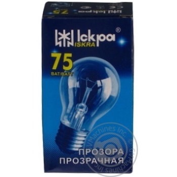 Лампа ЛЗП Іскра А55 230В 75Вт Е27 пр купити, ціни на МегаМаркет - фото 1
