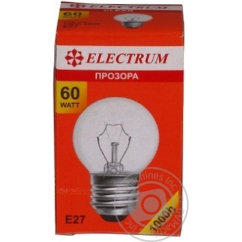Bulb Electrum e27 60w 1000hours 230v - buy, prices for MegaMarket - photo 1