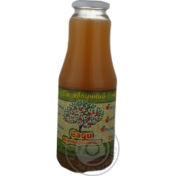 Freshly squeezed pasteurized unclarified natural apple juice Sady Prikarpatya glass bottle 1000ml Ukraine - buy, prices for NOVUS - photo 7