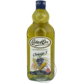 Суміш 5-ти рослинних олій Costa d'Oro Omega 3 рафінована дезодорована 1л купити, ціни на МегаМаркет - фото 1