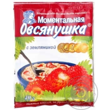 Каша овсяная Моментальная Овсянушка с земляникой и сахаром 40г купить, цены на МегаМаркет - фото 2