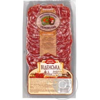 Ukrprompostach-95 Videnska Damp-Dried Cutted Sausage - buy, prices for MegaMarket - photo 1