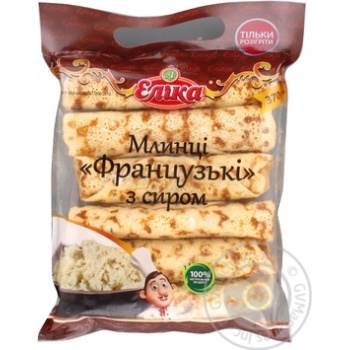 Млинці Еліка Французькі з сиром 370г купити, ціни на МегаМаркет - фото 1