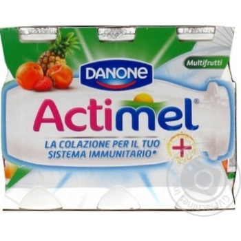 Actimel with multi-fruit yogurt 6*100g - buy, prices for MegaMarket - photo 1