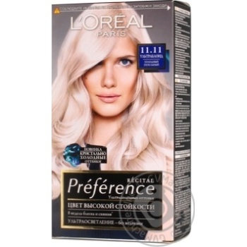 Фарба для волосся L'Oreal Paris Recital Preference 11.11 ультраблонд холодний попелястий купити, ціни на МегаМаркет - фото 4