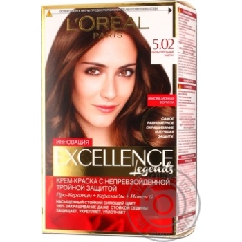 Фарба для волосся L`Oreal 5.02 купить, цены на МегаМаркет - фото 1