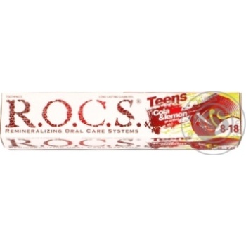 Зубна паста R.O.C.S. Teens Кола і лимон 74г купити, ціни на МегаМаркет - фото 2