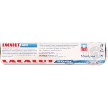 Toothpaste Lacalut Alpin 50ml - buy, prices for MegaMarket - photo 1