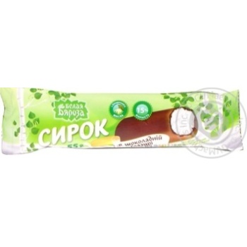 Belaya byaroza in glaze сottage cheese  15% 55g - buy, prices for MegaMarket - photo 1