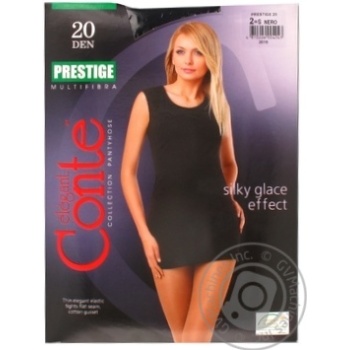 Tights Conte Prestige nero polyamide for women 20den 2size - buy, prices for MegaMarket - photo 1