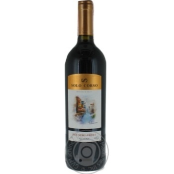 Solo Corso red semi-sweet 11,5% 0,75l - buy, prices for MegaMarket - photo 1