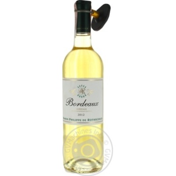 Wine Baron philippe de rothschild white dry 12.5% 2009year 750ml glass bottle Bordeaux France - buy, prices for MegaMarket - photo 1