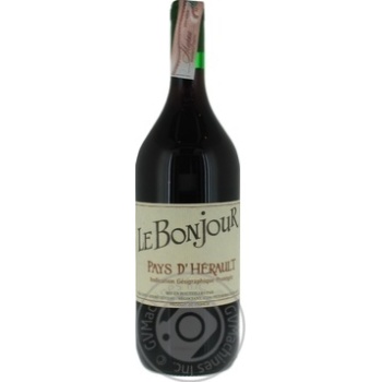 Вино Le Bonjour червоне сухе 1л х6 купить, цены на МегаМаркет - фото 1