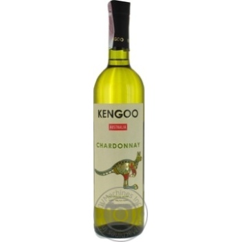Wine chardonnay Kengoo white dry 12% 750ml glass bottle Ukraine - buy, prices for MegaMarket - photo 1