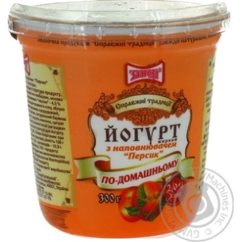 Йогурт Злагода По-домашньому жирний з наповнювачем Персик 2% 300г купити, ціни на МегаМаркет - фото 3