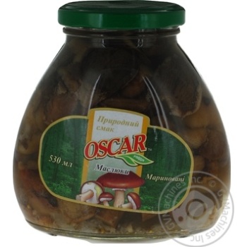 Гриби Маслюки мариновані Oscar 580г - купить, цены на NOVUS - фото 1