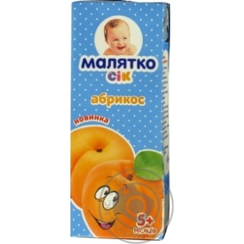 Malyatko for children from 5 months apricot juice 200ml - buy, prices for MegaMarket - photo 1