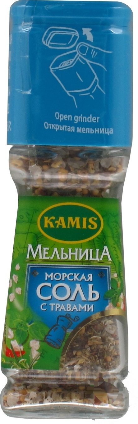 

Соль Камис морская мельницу с травами 78г