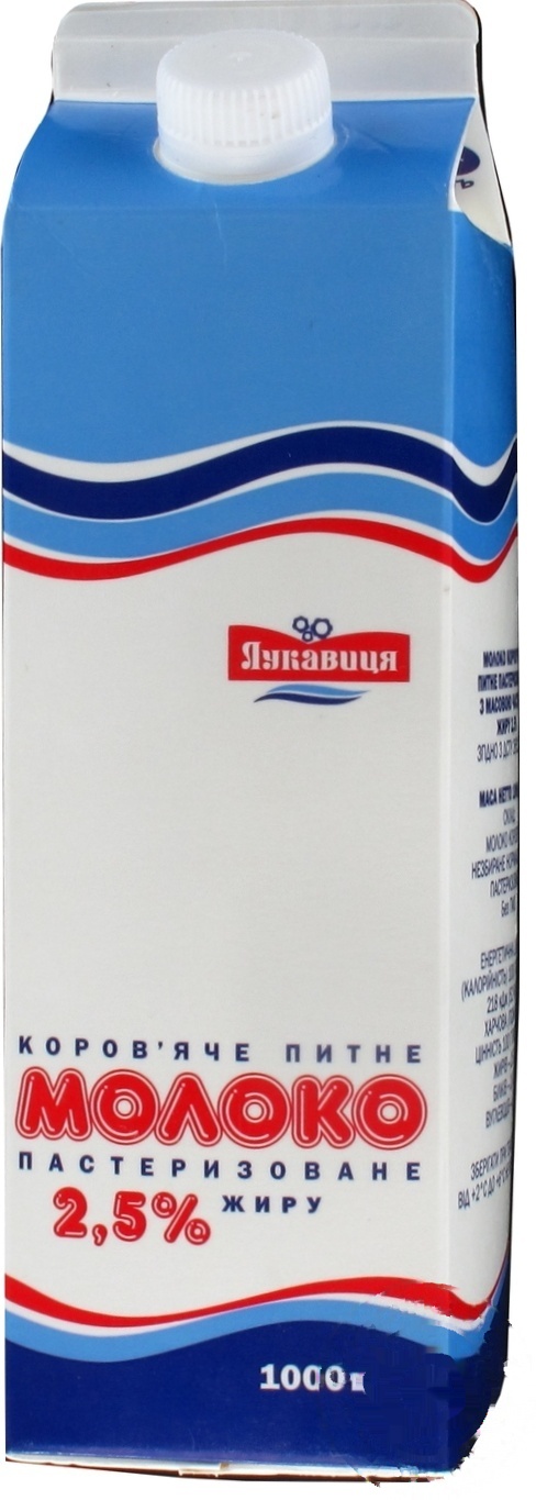 

Молоко Лукавица пастеризованное 2.6% 1000г картонная упаковка Украина