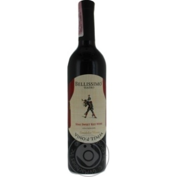 Bellissimo Teatro Rosso Vino d'Italia Semi-Sweet Red Wine - buy, prices for MegaMarket - photo 1