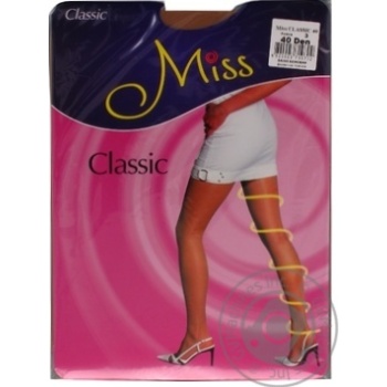 Miss Classic Women's Beige Tights 40den s.3 - buy, prices for - photo 2