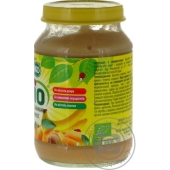 Пюре Ovko Bio яблуко банан и абрикос 190г купить, цены на МегаМаркет - фото 3