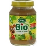 Ovko for children from 4 months with pear-apple puree 190g