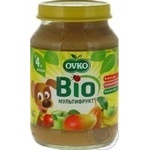Пюре Ovko Bio мультифрукт 190г