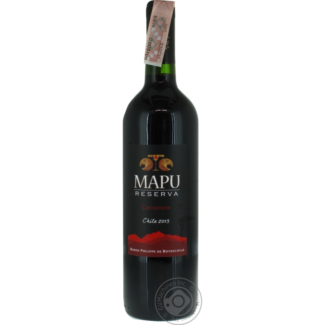 

Вино Baron Philippe de Rothschild Mapu Reserva Carmenere красное сухое 13,5% 0,75л