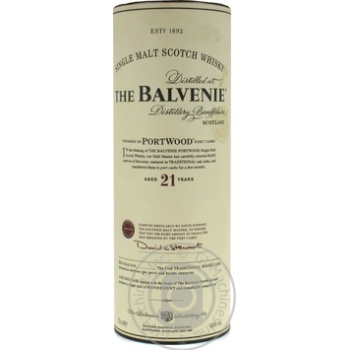 Віскі Balvenie Port Wood 21yo Box 40% 0.7л купити, ціни на МегаМаркет - фото 1