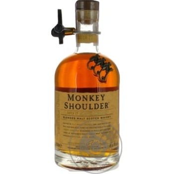 Whiskey Monkey shoulder single malt 40% 700ml glass bottle Scotland England - buy, prices for MegaMarket - photo 1