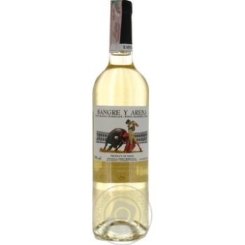 Вино Sangre Y Arena Blanco Semidulce біле н/солодке 0.75л купить, цены на МегаМаркет - фото 1