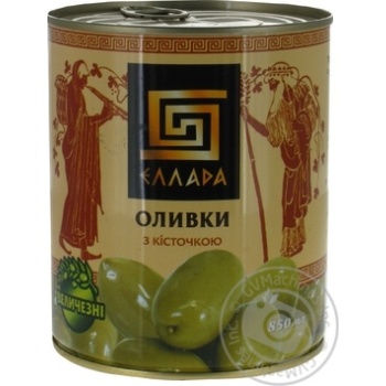 Оливки Ellada зеленые с косточкой жестяная банка 850мл купить, цены на МегаМаркет - фото 5