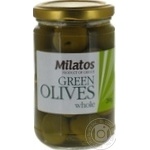 Оливки Milatos зелені з кісточками 280г