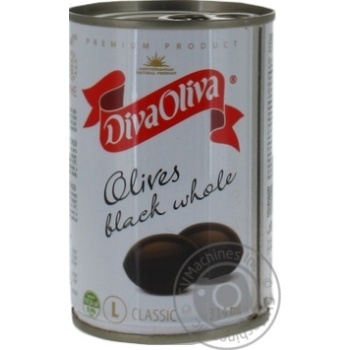 Оливки чорні Diva Oliva з кісточкою 300г купити, ціни на МегаМаркет - фото 1