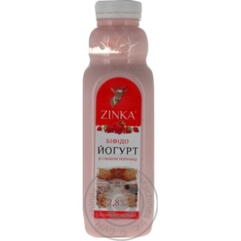 Бифидойогурт Zinka из козьего молока со вкусом клубники 2,8% 510г купить, цены на МегаМаркет - фото 3