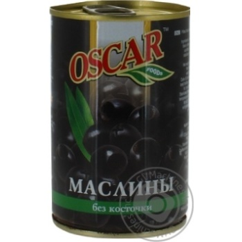 Oscar Pitted Black Olives 300ml - buy, prices for MegaMarket - photo 1