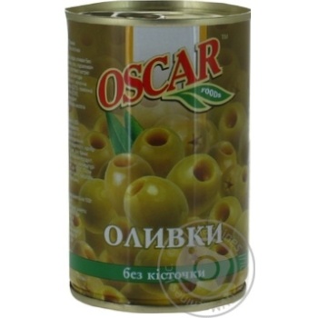Oscar Pitted Green Olives 300ml - buy, prices for MegaMarket - photo 1